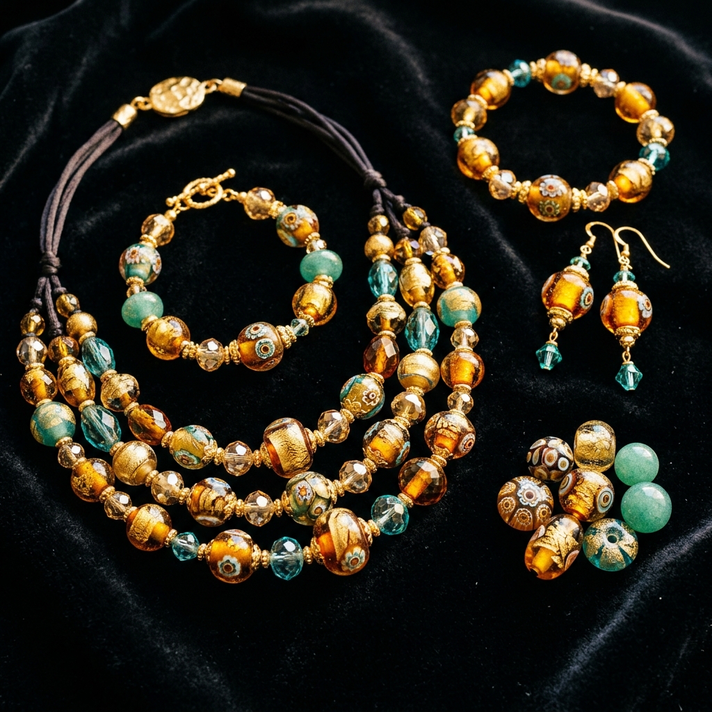 Collezione bigiotteria artigianale in Murano Glass